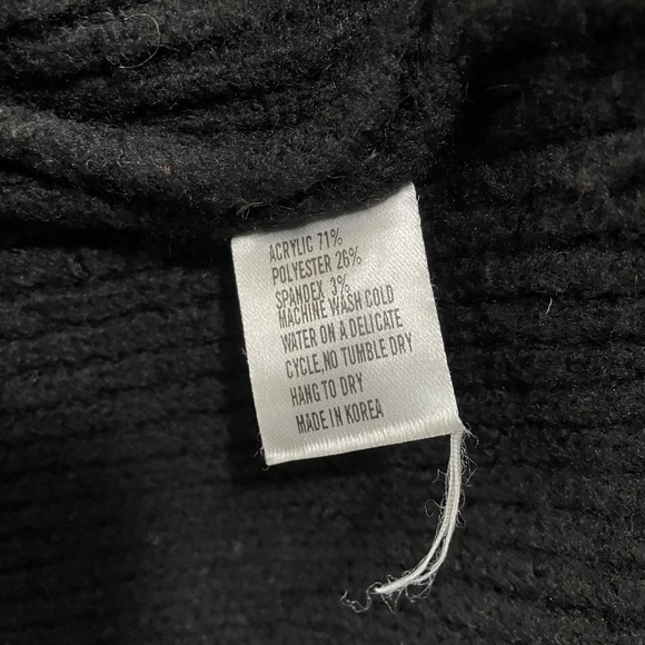 Black thick acrylic blend cardigan - s/m - Picture 4 of 4